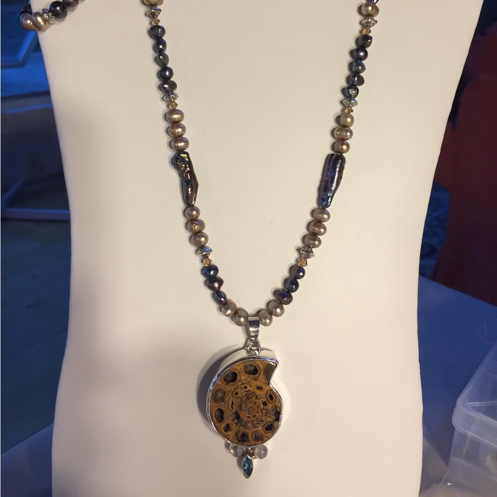Artisan Beaded Necklace with Unique Pendant